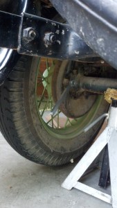 Back wheel brake adjustment